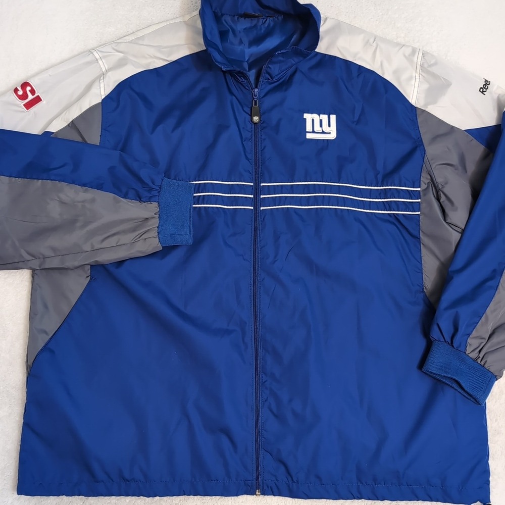 Mens 2XL Jacket New York Giants Sports Illustrated Reebok NFL Teamβ Blue